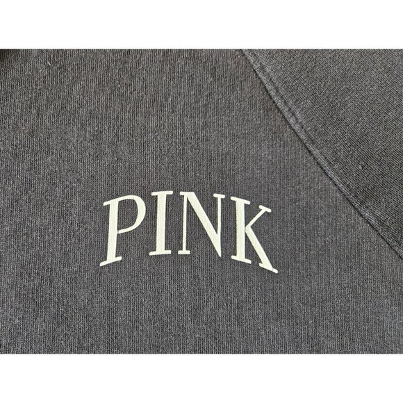 VICTORIA’S SECRET PINK SIZE SMALL BLACK EVERYDAY FLEECE HOODIE - Picture 3 of 11
